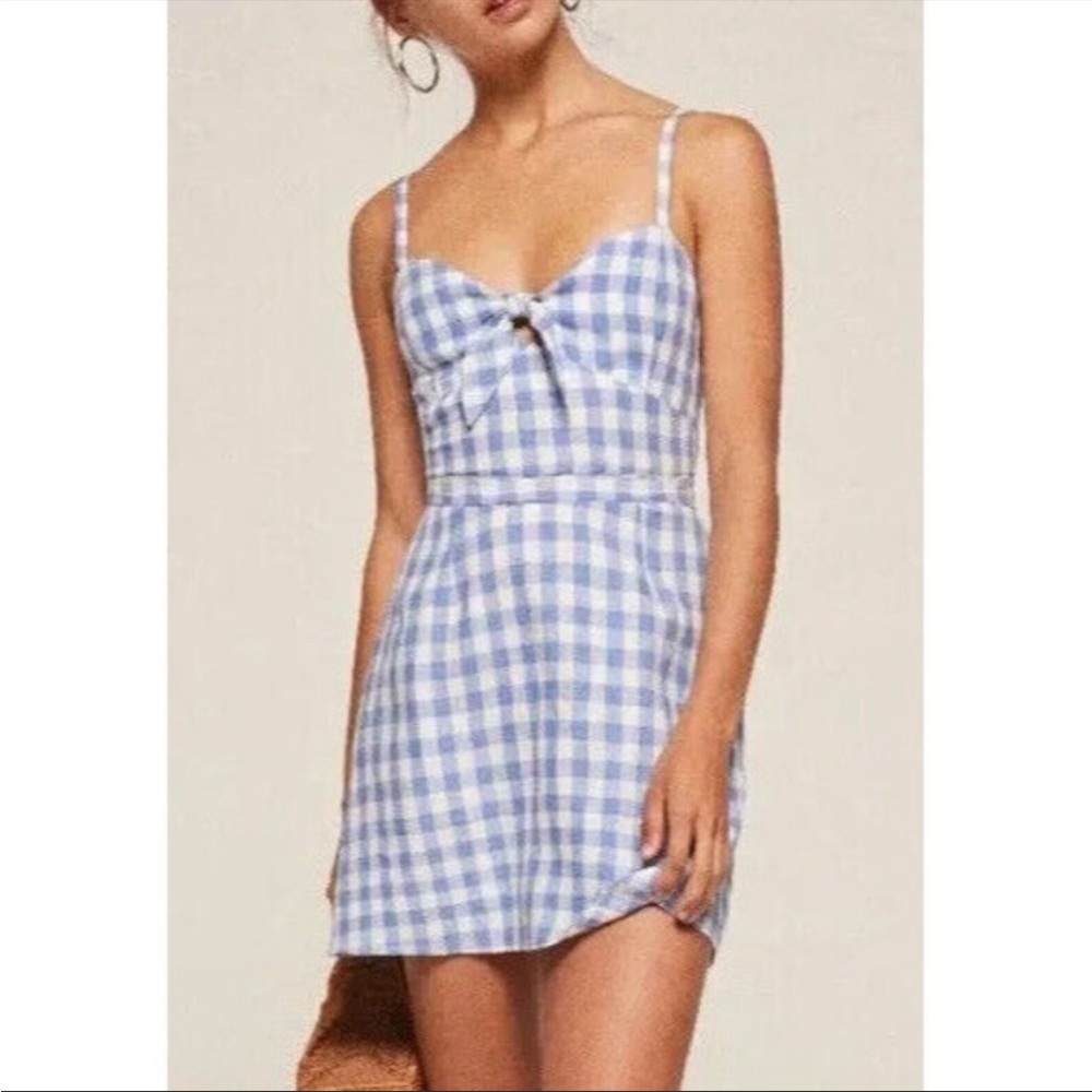 Reformation linen mini dress